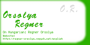 orsolya regner business card